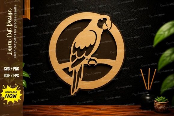Cockatoo Bird Laser Cut SVG Design for Creative Projects