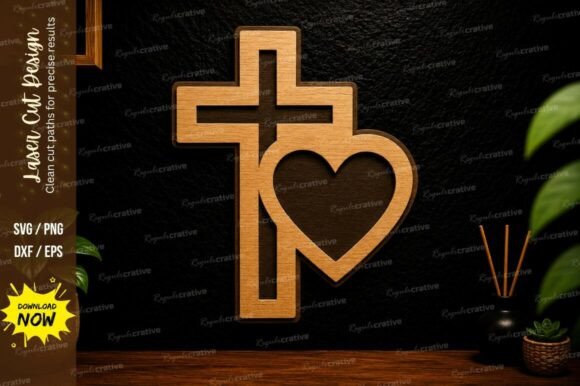 Cross Heart Laser Cut SVG Design: A Guide to Precise Crafting