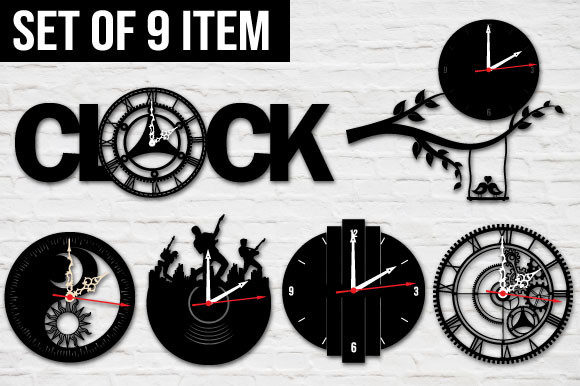 Decorative Wall Clock Laser Cut Bundle