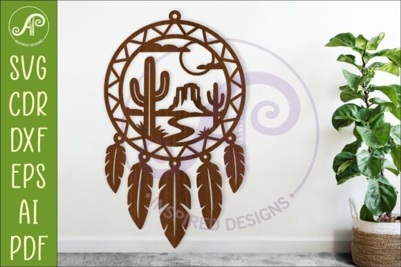 Desert Dreamcatcher Laser Cut File, Boho