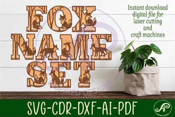 Fox and Forest Letters Alphabet Set X 54