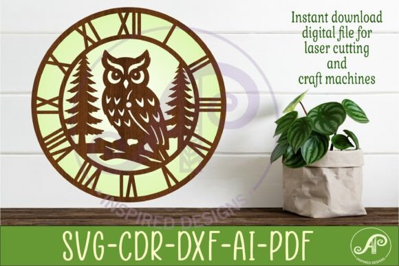 Owl Clock SVG Designs, Owl and Trees: A Creative Guide