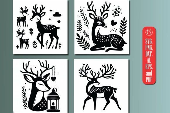PANNO DEER Wood Laser Cut SVG Bundle