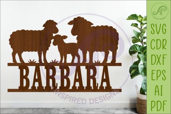 Sheep Family Name Sign, Farm Lovers SVG for Crafters