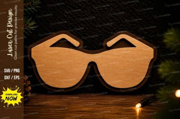 Sunglasses Ornament Laser Cut SVG Design