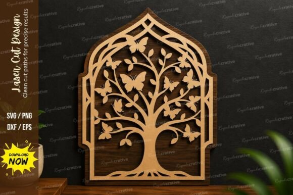 Tree Arch Frame Laser Cut Svg File